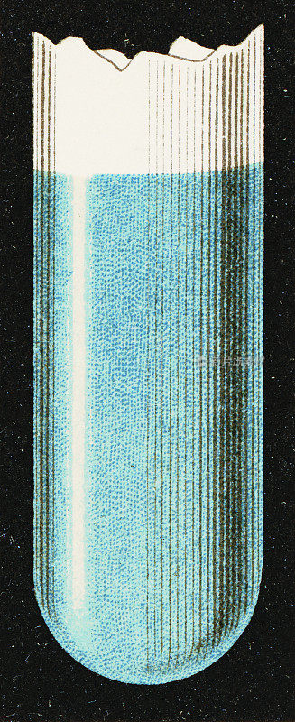 tromer 's Test for Reducing sugar in Urine, Blue No sugar - 19世纪